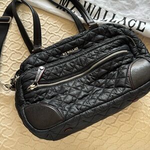 MZ Wallace Quilted Black Crossbody Bag